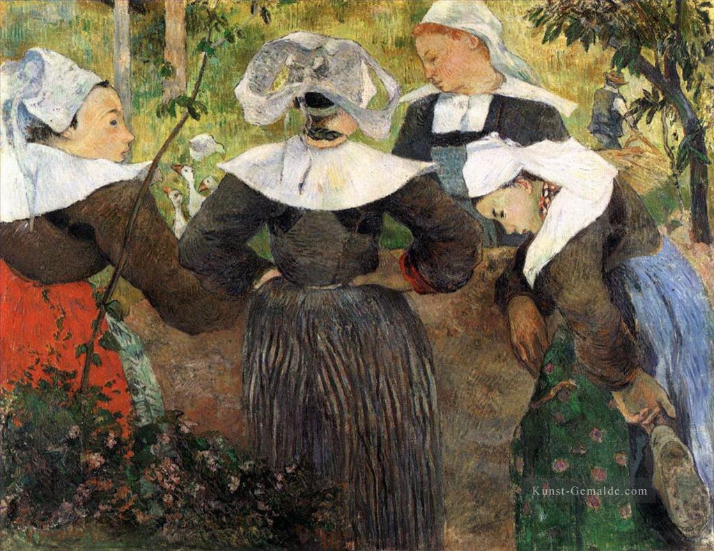 Die vier bretonische Mädchen c Beitrag Impressionismus Primitivismus Paul Gauguin Ölgemälde
